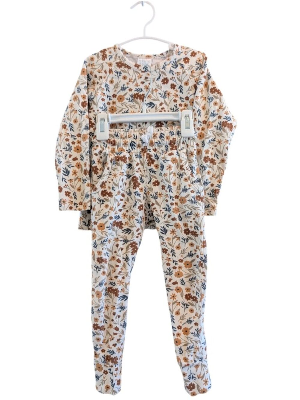 Mebie Baby Harvest Floral Toddler Girl Jogger & Sweater Set 3T
